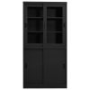 Armário escritório porta deslizante 90x40x180 cm aço antracite - Image 2