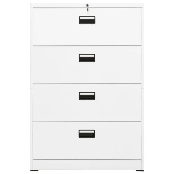 Arquivador 90x46x134 cm aço branco - Image 2