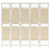 Biombo com 5 painéis 175x165 cm tecido cor creme