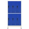 Cacifo aço 90x45x180 cm cinzento e azul - Image 2