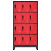 Cacifo aço 90x45x180 cm antracite e vermelho - Image 2