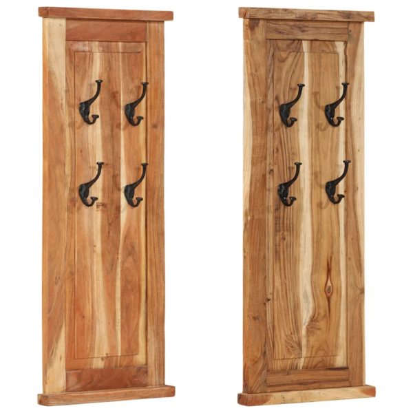Bengaleiros 2 pcs madeira de acácia maciça 38x100 cm