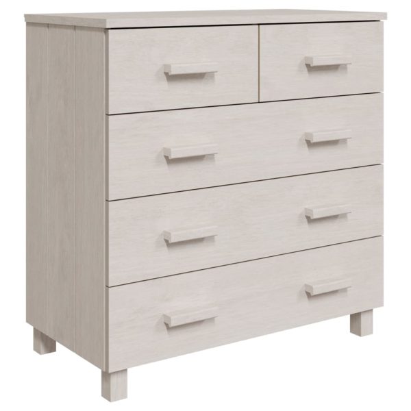 Aparador HAMAR 79x40x80 cm pinho maciço branco - Image 2