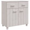 Aparador HAMAR 79x40x80 cm pinho maciço branco - Image 2