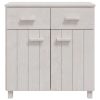 Aparador HAMAR 79x40x80 cm pinho maciço branco - Image 3