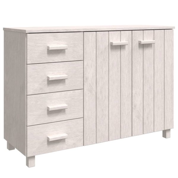 Aparador HAMAR 113x40x80 cm pinho maciço branco - Image 2