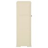 Armário de plástico 79x43x125 cm design de madeira branco nata - Image 3