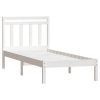 Estrutura cama de solteiro 90x190 cm madeira maciça branco - Image 3