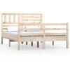 Estrutura de cama 140x190 cm madeira maciça - Image 2