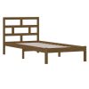 Estrutura de cama 100x200 cm madeira pinho maciço castanho mel - Image 3