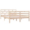 Estrutura de cama 140x190 cm madeira de pinho maciça - Image 3