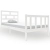 Estrutura de cama 90x200 cm madeira de pinho maciça branco - Image 2