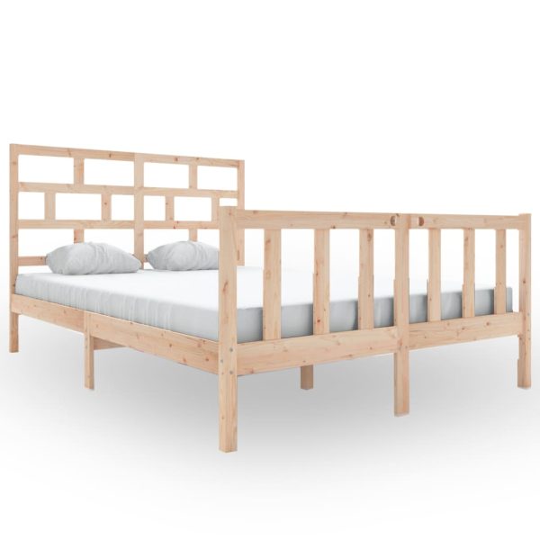 Estrutura de cama 160x200 cm madeira de pinho maciça - Image 2