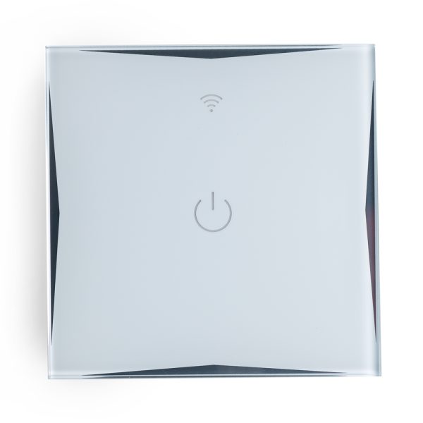 Interruptor Inteligente Tátil Vidro 1 Através da 600W Compatível Google Home/Alexa [Hit-Ks-601-1]