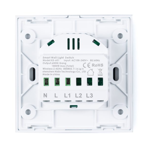 Interruptor Inteligente Tátil Vidro 1 Através da 600W Compatível Google Home/Alexa [Hit-Ks-601-1] - Image 3