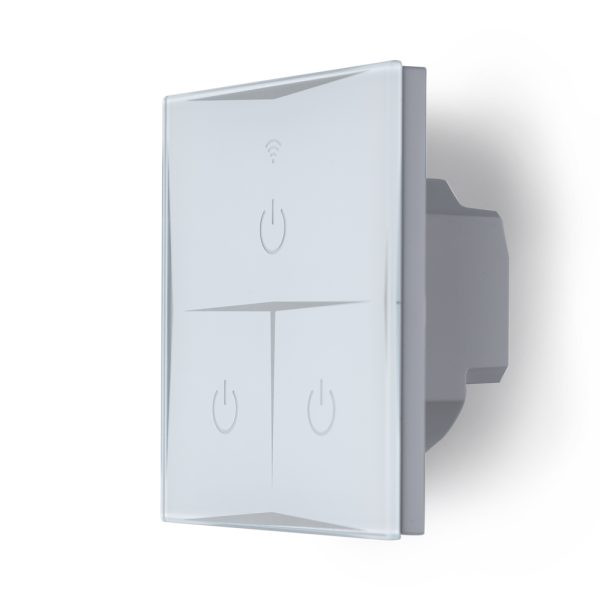 Interruptor Inteligente Tátil Vidro 3 Através da 1800W Compatível Google Home/Alexa [Hit-Ks-601-3] - Image 2