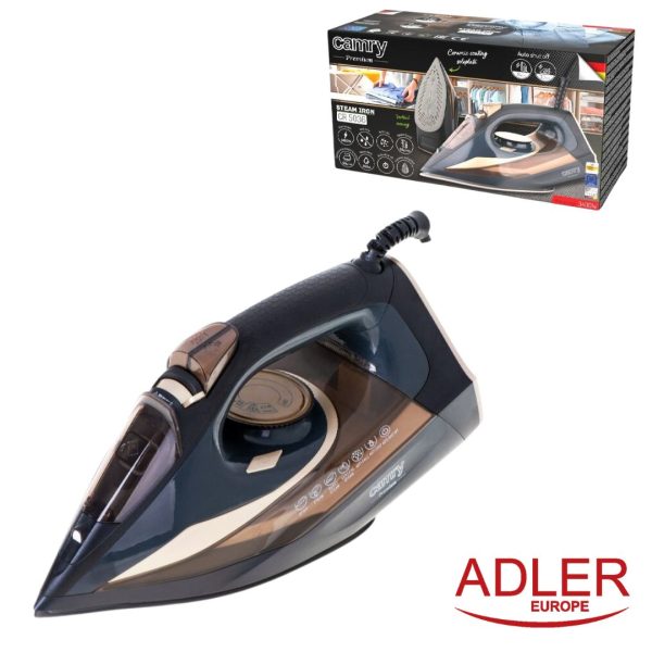 PLANCHA DE VAPOR ADLER 3400W - VERTICAL - VAPOR 95G/MIN - 360ML