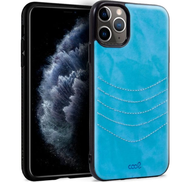 Carcasa COOL para iPhone 11 Pro Leather Bordado Celeste