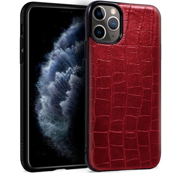 Carcasa COOL para iPhone 11 Pro Leather Crocodile Rojo