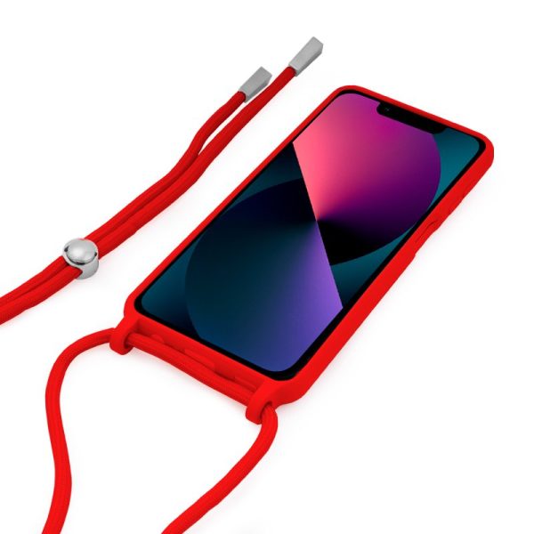 Carcasa COOL para iPhone 13 mini Cordón Liso Rojo - Image 2