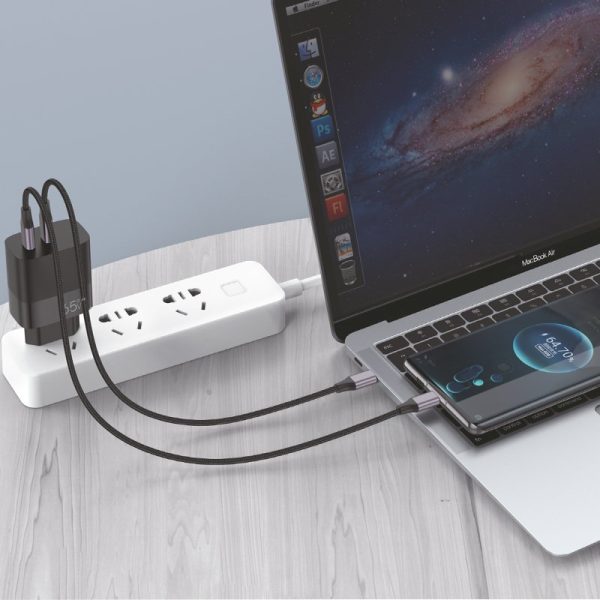 Cargador Red Universal Ultra Fast PD Tipo-C + USB COOL (65W + Cable Tipo-C) GaN Negro - Image 6