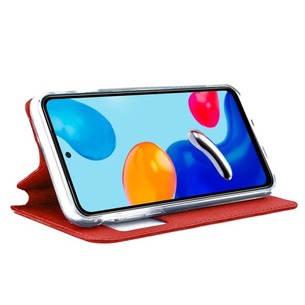 Funda COOL Flip Cover para Xiaomi Redmi Note 11 / Note 11S Liso Rojo - Image 2
