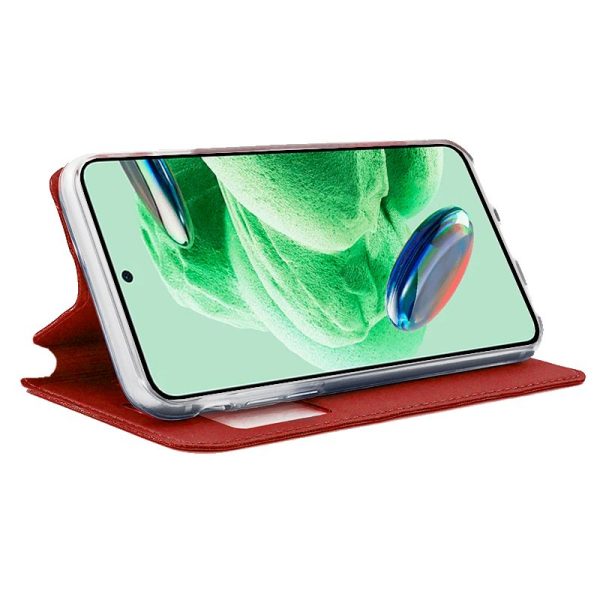 Funda COOL Flip Cover para Xiaomi Redmi Note 12 5G / Poco X5 5G Liso Rojo - Image 2