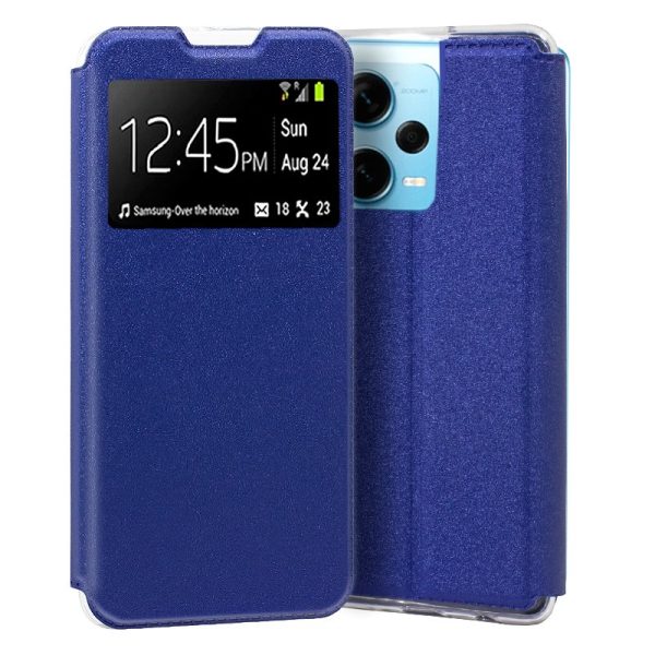 Funda COOL Flip Cover para Xiaomi Redmi Note 12 Pro Plus 5G Liso Azul