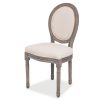 Cadeiras de jantar 2 pcs tecido cor creme - Image 2