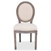 Cadeiras de jantar 2 pcs tecido cor creme - Image 3