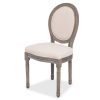 Cadeiras de jantar 6 pcs tecido cor creme - Image 2