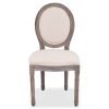 Cadeiras de jantar 6 pcs tecido cor creme - Image 3