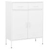 Armário de arrumação aço 80x35x101,5 cm branco