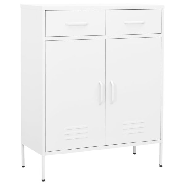 Armário de arrumação aço 80x35x101,5 cm branco