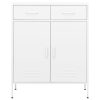 Armário de arrumação aço 80x35x101,5 cm branco - Image 2