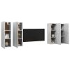 Móveis de TV 4 pcs 30,5x30x90 cm contraplacado cinzento cimento - Image 3