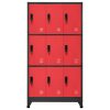 Cacifo aço 90x45x180 cm antracite e vermelho - Image 2