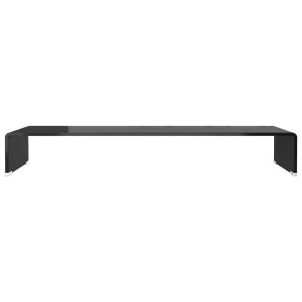 Suporte de TV/monitores em vidro preto 90x30x13 cm - Image 2