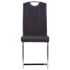 Cadeiras de jantar cantilever 2 pcs couro artificial castanho - Image 3