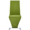 Cadeiras de jantar ziguezague 2 pcs couro artificial verde - Image 3