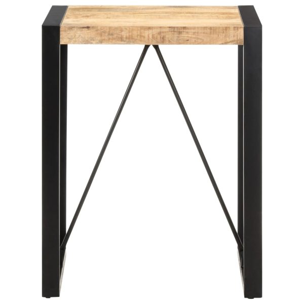 Mesa de jantar 60x60x75 cm madeira de mangueira áspera maciça - Image 2