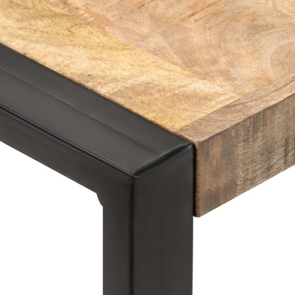 Mesa de jantar 60x60x75 cm madeira de mangueira áspera maciça - Image 3
