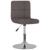 Cadeiras de jantar giratórias 2 pcs tecido cinzento-acastanhado - Image 2