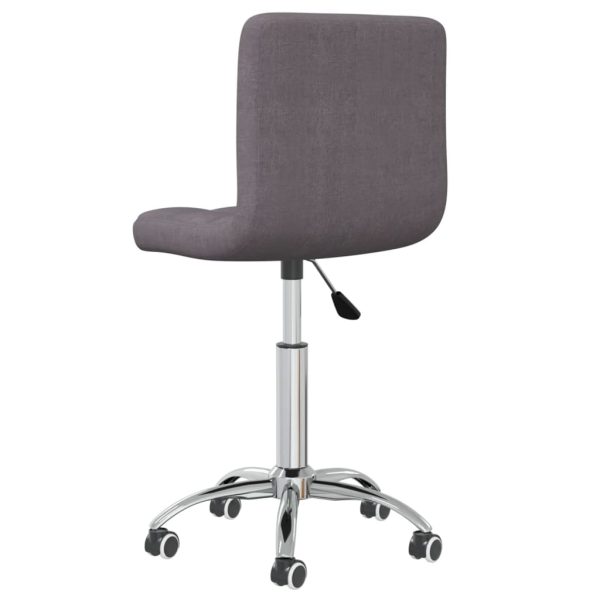 Cadeira de jantar giratória tecido cinzento-acastanhado - Image 3