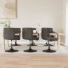 Cadeiras de jantar giratórias 6 pcs veludo cinzento-escuro