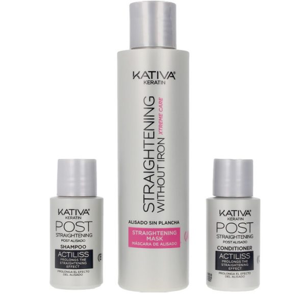 Kativa Keratin Anti-Frizz Alisado Sin Plancha Xtrem Care 30 Días Set 3 Piezas