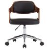 Cadeiras jantar 2 pcs madeira curvada e couro artificial preto - Image 3
