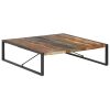 Mesa de centro 140x140x40 cm madeira recuperada maciça