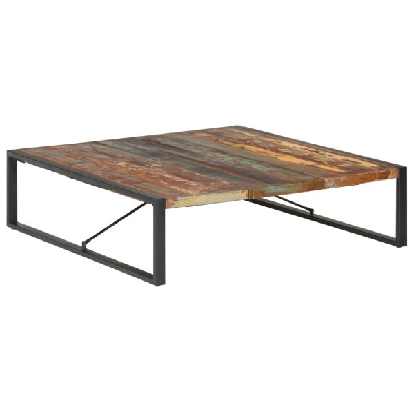 Mesa de centro 140x140x40 cm madeira recuperada maciça