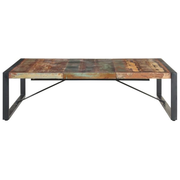 Mesa de centro 140x140x40 cm madeira recuperada maciça - Image 2